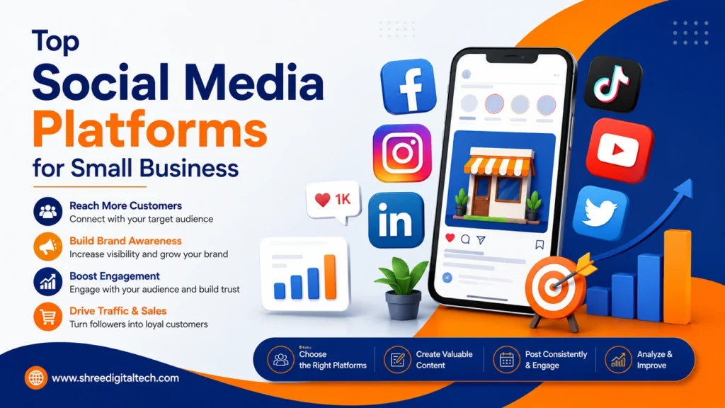 Top social media platforms for small businesses to reach customers, build brand awareness, boost engagement, and drive sales