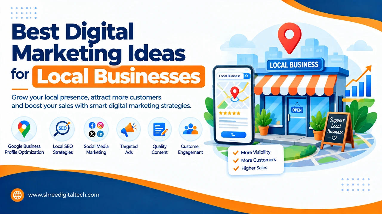 Best Digital Marketing Ideas for Local Businesses 1 Best digital marketing ideas for local businesses including Google Business Profile optimization, local SEO, social media marketing, targeted ads, and customer engagement
