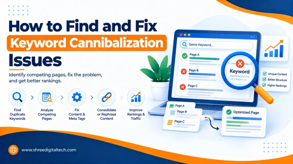 How to Find and Fix Keyword Cannibalization Issues 6 How to find and fix keyword cannibalization issues by identifying competing pages, optimizing content, and improving search rankings
