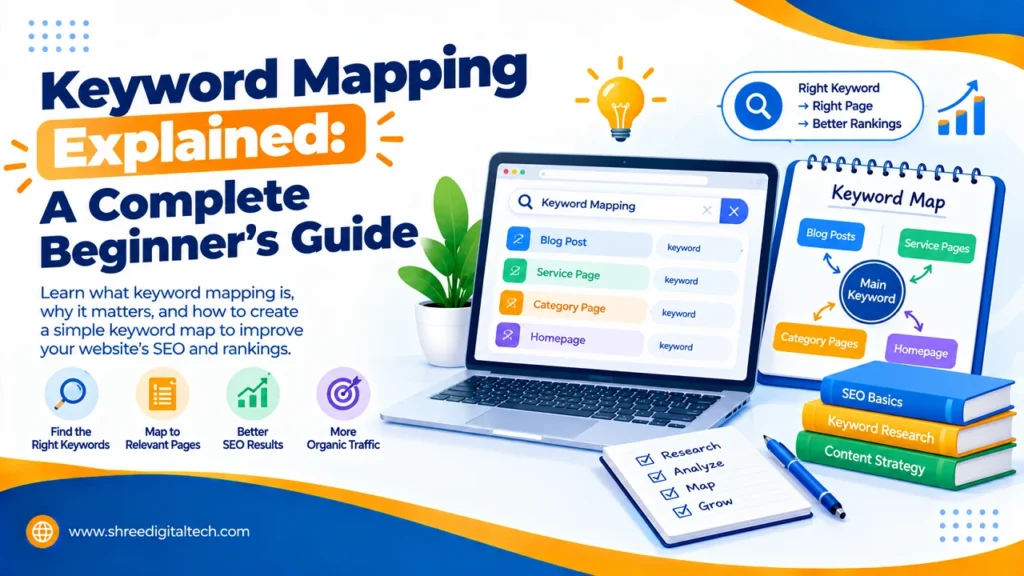 Keyword Mapping explained for beginners, showing how to assign keywords to relevant website pages, improve SEO structure, and increase organic traffic.